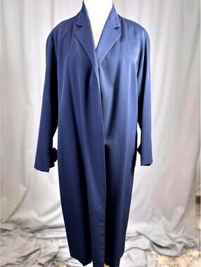 Vintage 90s Ralph Lauren Wool Trench Size 10 Quiet Luxury